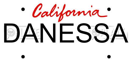 DANESSA California License Plate