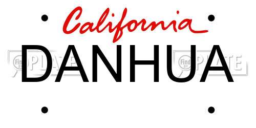 DANHUA California License Plate
