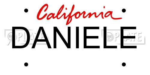 DANIELE California License Plate
