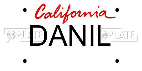 DANIL California License Plate
