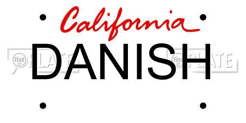 DANISH California License Plate