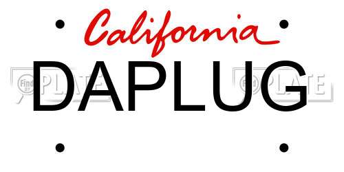 DAPLUG California License Plate