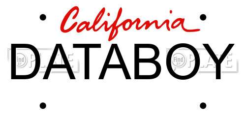 DATABOY California License Plate