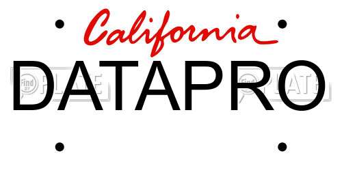DATAPRO California License Plate