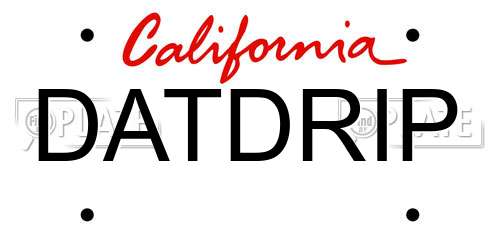 DATDRIP California License Plate