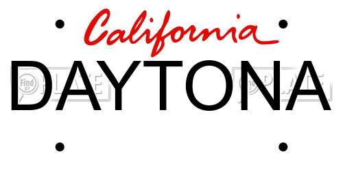DAYTONA California License Plate