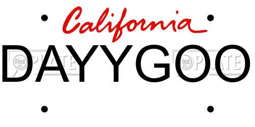 DAYYGOO California License Plate