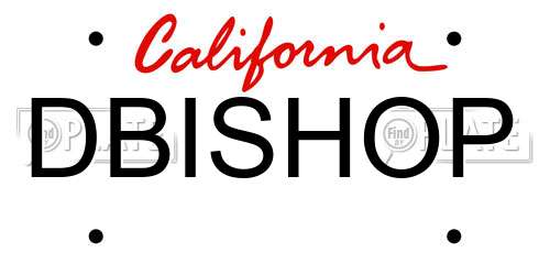 DBISHOP California License Plate