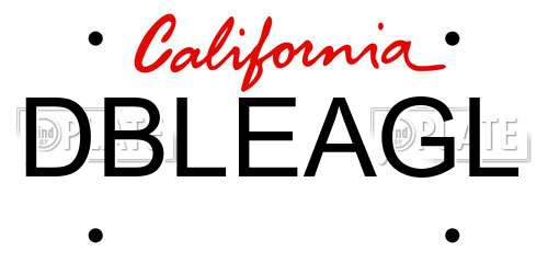 DBLEAGL California License Plate