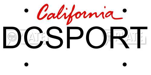 DCSPORT California License Plate