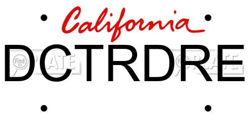 DCTRDRE California License Plate