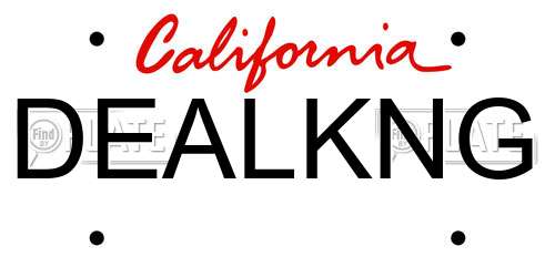 DEALKNG California License Plate