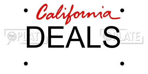 DEALS California License Plate