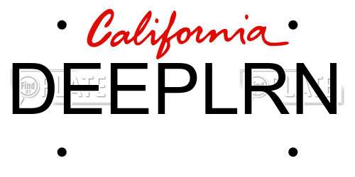 DEEPLRN California License Plate