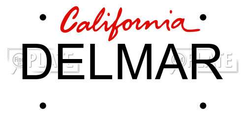 DELMAR California License Plate
