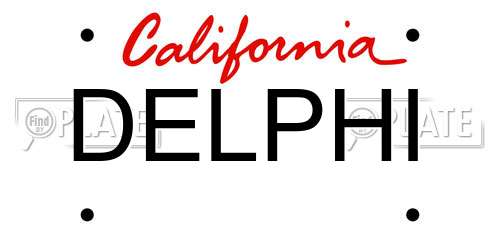 DELPHI California License Plate