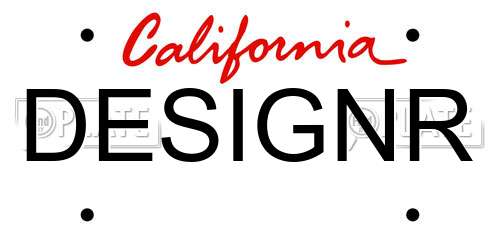 DESIGNR California License Plate