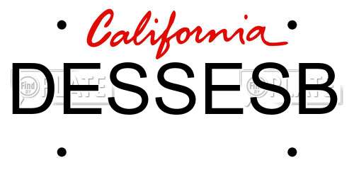 DESSESB California License Plate