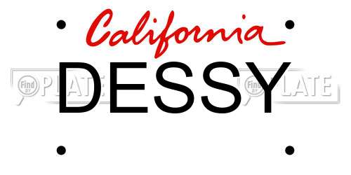 DESSY California License Plate