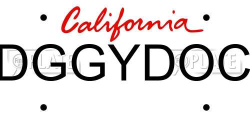 DGGYDOC California License Plate