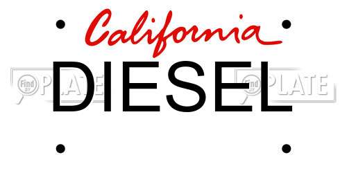 DIESEL California License Plate