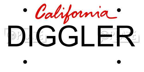 DIGGLER California License Plate