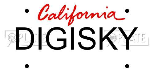 DIGISKY California License Plate