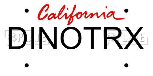 DINOTRX California License Plate
