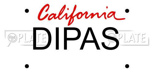DIPAS California License Plate