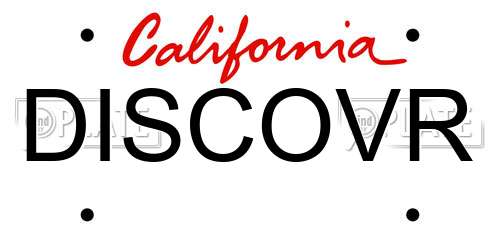 DISCOVR California License Plate