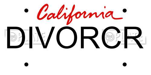 DIVORCR California License Plate