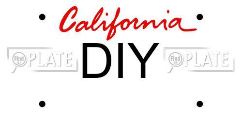 DIY California License Plate