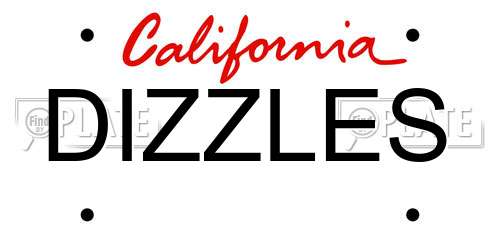 DIZZLES California License Plate