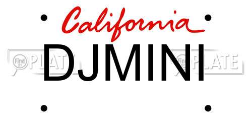 DJMINI California License Plate