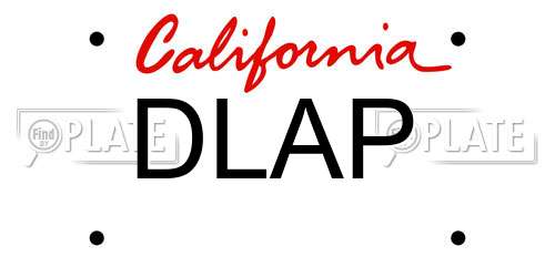 DLAP California License Plate