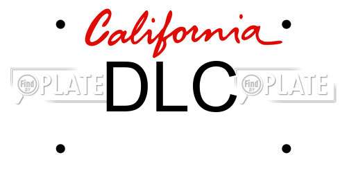 DLC California License Plate