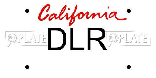 DLR license plate in CA state