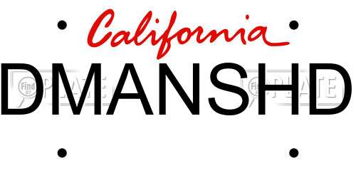 DMANSHD California License Plate