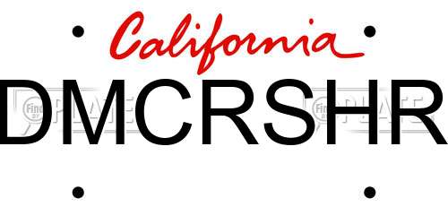 DMCRSHR California License Plate