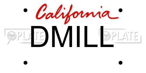 DMILL California License Plate