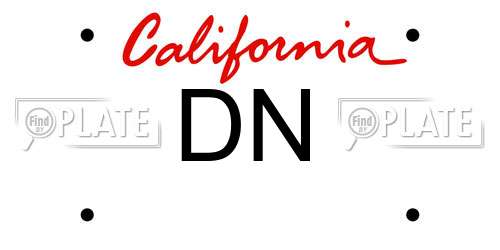 DN California License Plate
