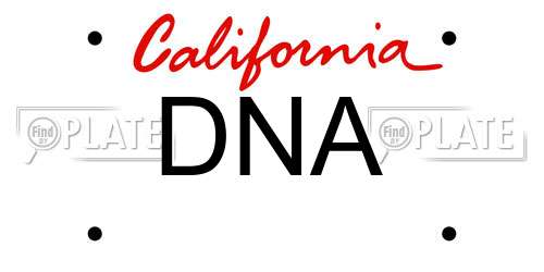 DNA California License Plate