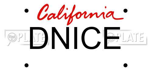 DNICE California License Plate