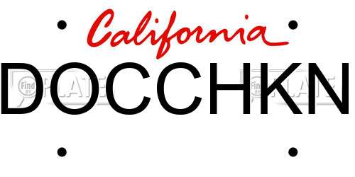 DOCCHKN California License Plate