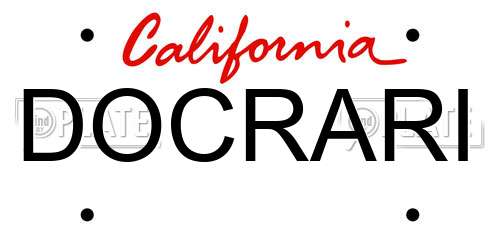 DOCRARI California License Plate