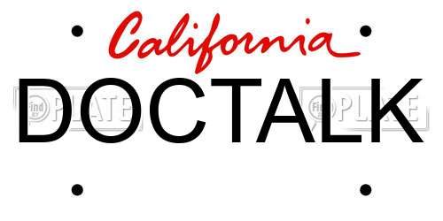 DOCTALK California License Plate