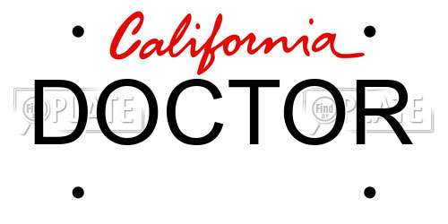 DOCTOR California License Plate
