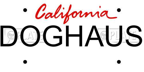 DOGHAUS California License Plate