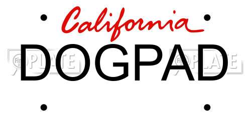 DOGPAD California License Plate