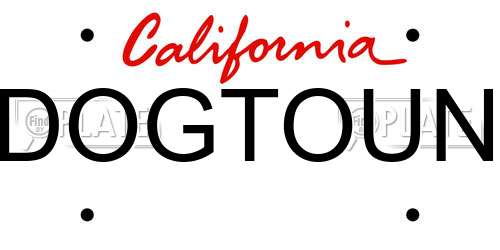 DOGTOUN California License Plate